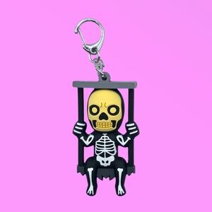 Spirit Halloween Lil Skelly Bones Swinging Skeleton Keychain